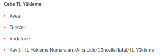 Ziraat İnternet Bankacılığı Cebe TL Yükleme