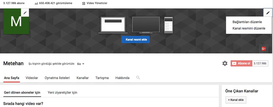 youtube kapak düzenleme